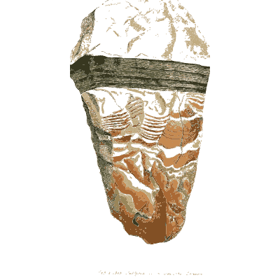 Banded cup shaped block - British Mineralogy, Volume 2 - 1806