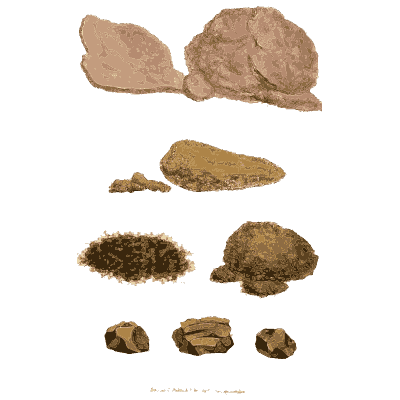 Assorted small stone pieces - British Mineralogy, Volume 3 - 1809