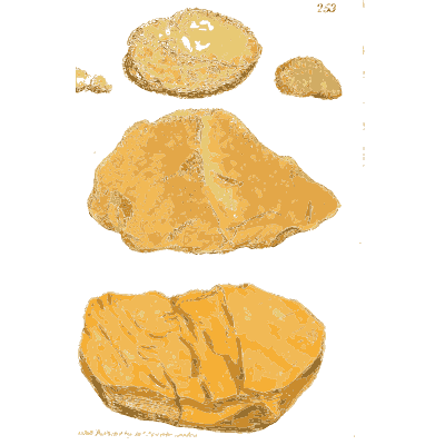 Rounded yellow stones - British Mineralogy, Volume 3 - 1809