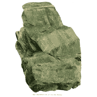 Stacked grey green plate crystals - British Mineralogy, Volume 3 - 1809