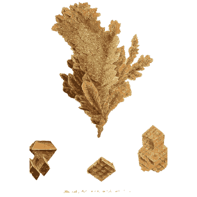 Fern like brown dendrite - British Mineralogy, Volume 3 - 1809