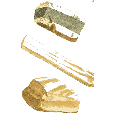 Golden blade crystals - British Mineralogy, Volume 3 - 1809