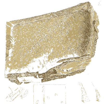 Grey speckled slab with crystal outlines - British Mineralogy, Volume 3 - 1809
