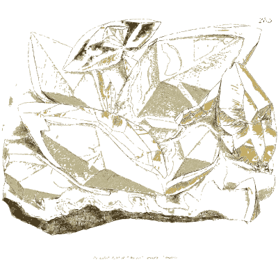 Heaped pale crystal plates - British Mineralogy, Volume 3 - 1809