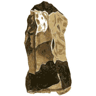 Columnar dark and gold mineral block - British Mineralogy, Volume 4 - 1811