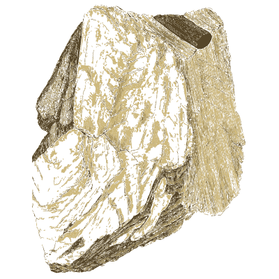 Pale cleaved stone wedge - British Mineralogy, Volume 4 - 1811