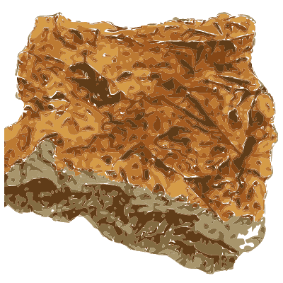 Orange crust on pale rock - British Mineralogy, Volume 4 - 1811
