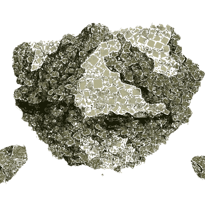 Dark rock with a grey crystal patch - British Mineralogy, Volume 4 - 1811