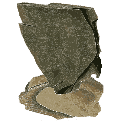 Dark grey angular block - British Mineralogy, Volume 4 - 1811