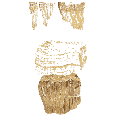 Fibrous piece above a banded block - British Mineralogy, Volume 4 - 1811