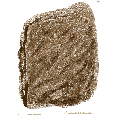 Grooved brown block - British Mineralogy, Volume 4 - 1811