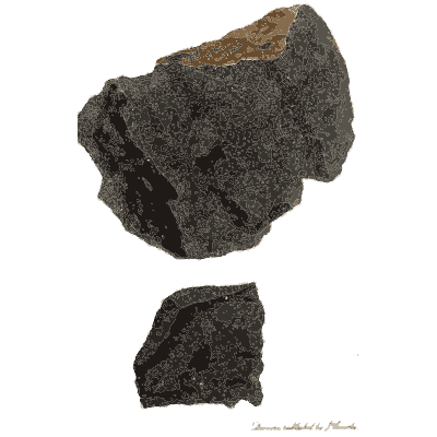 Dark grey rock pieces - Exotic Mineralogy, Volume 1 - 1811