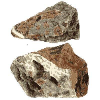 Mottled rocks with cavities - Exotic Mineralogy, Volume 1 - 1811