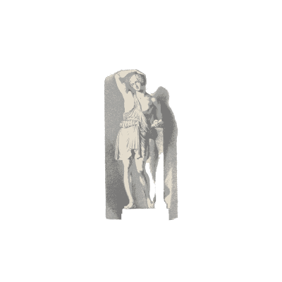 Draped standing figure 02 - Specimens of Antient Sculpture: Egyptian, Etruscan, Greek and Roman - 1809