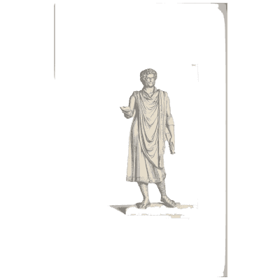 Draped man holding a cup 02 - Specimens of Antient Sculpture: Egyptian, Etruscan, Greek and Roman - 1809