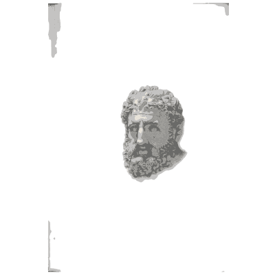 Bearded head with curls 02 - Specimens of Antient Sculpture: Egyptian, Etruscan, Greek and Roman - 1809