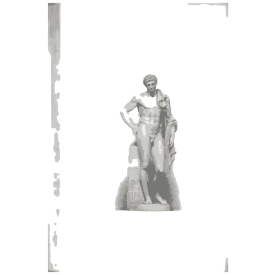 Nude man beside a support 02 - Specimens of Antient Sculpture: Egyptian, Etruscan, Greek and Roman - 1809