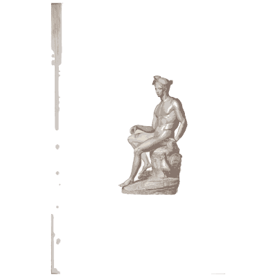 Seated bronze figure 02 - Specimens of Antient Sculpture: Egyptian, Etruscan, Greek and Roman - 1809