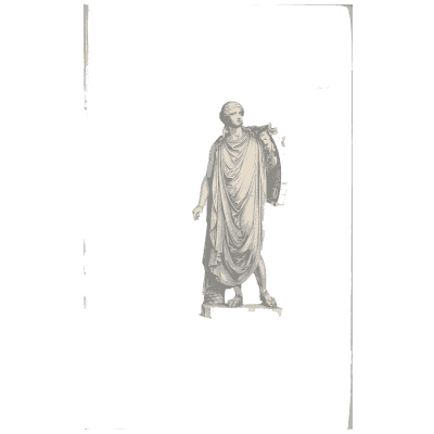 Draped standing man 02 - Specimens of Antient Sculpture: Egyptian, Etruscan, Greek and Roman - 1809