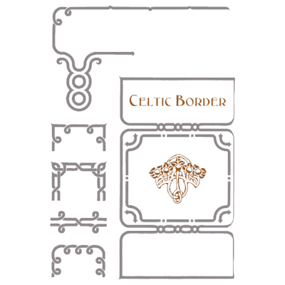 Celtic border type ornaments - Specimens of Point Line Type: Borders, Ornaments, Brass Rules - 1908