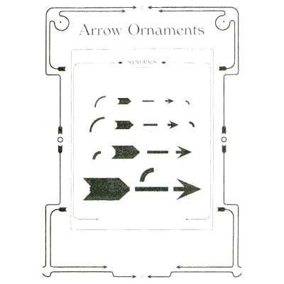 Arrow ornaments specimen - Specimens of Point Line Type: Borders, Ornaments, Brass Rules - 1908