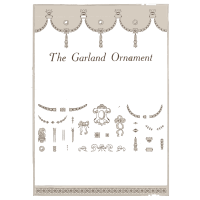 The Garland Ornament specimen - Specimens of Point Line Type: Borders, Ornaments, Brass Rules - 1908