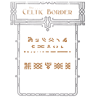 Celtic Border specimen page - Specimens of Point Line Type: Borders, Ornaments, Brass Rules - 1908
