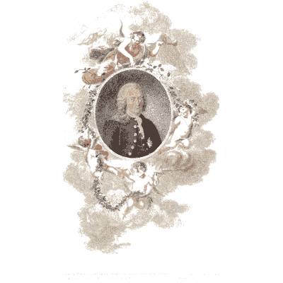 Portrait medallion with garland 02 - The Temple of Flora - 1807