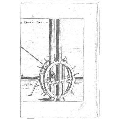 Radial vane wheel on a mast 02 - Machinae Novae - 1616