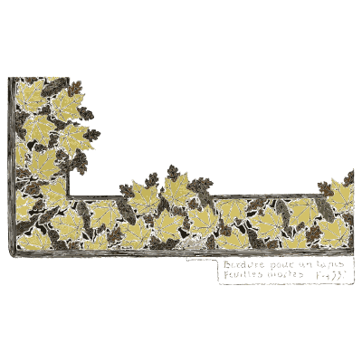 Fallen leaf carpet border - Étude de la Plante - 1903