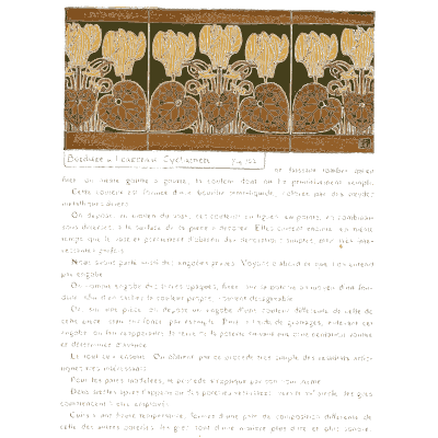 Cyclamen frieze border - Étude de la Plante - 1903