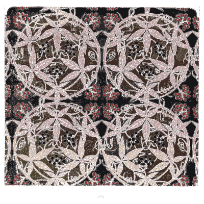 Virginia creeper carpet repeat - Étude de la Plante - 1903