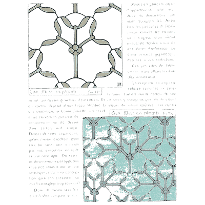 Leaded glass lattice designs 02 - Étude de la Plante - 1903