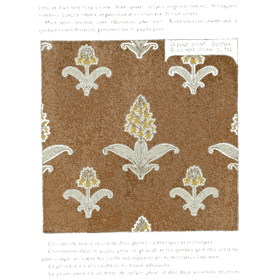 Stencilled flower spray panel - Étude de la Plante - 1903