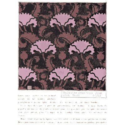 Poppy stencil pattern - Étude de la Plante - 1903