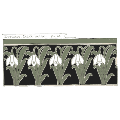 Snowdrop border - Étude de la Plante - 1903