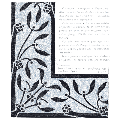 Mistletoe stencilled borders - Étude de la Plante - 1903