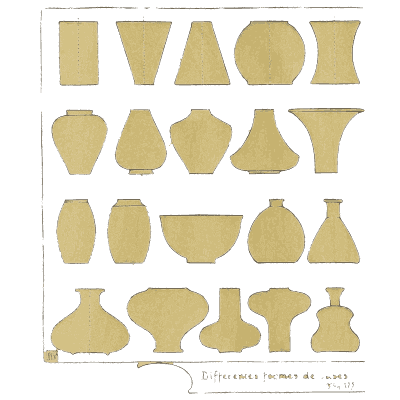 Vase shape silhouettes - Étude de la Plante - 1903