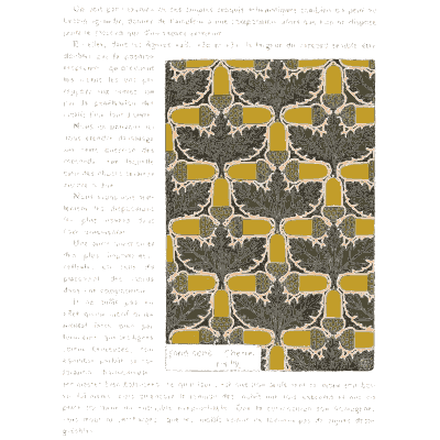 Oak leaf ground pattern - Étude de la Plante - 1903