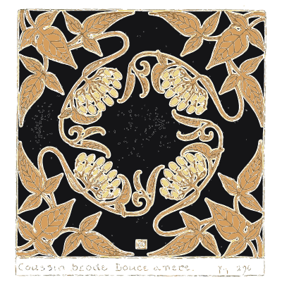 Square leaf ring medallion - Étude de la Plante - 1903