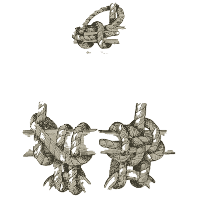 Doubled wall knots - Knots, Splices and Rope Work - 1912