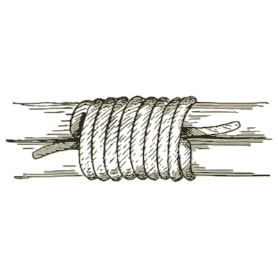 Rope wrapped on a spar - Knots, Splices and Rope Work - 1912