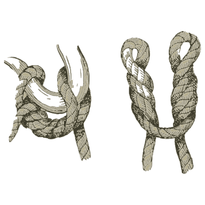 Rope ends spliced in a U - Knots, Splices and Rope Work - 1912