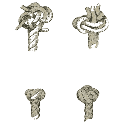 Button knots - Knots, Splices and Rope Work - 1912