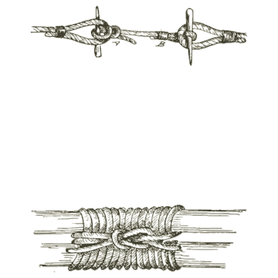 Seizings on ropes - Knots, Splices and Rope Work - 1912