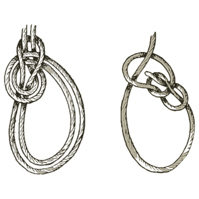 Bowline on the bight - Knots, Splices and Rope Work - 1912