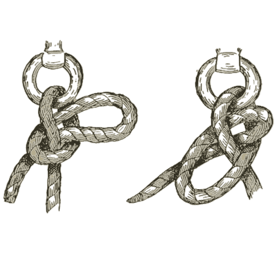 Hitches on a ring - Knots, Splices and Rope Work - 1912