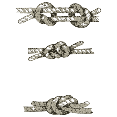 Reef and granny knots - Knots, Splices and Rope Work - 1912