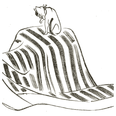 Dog on a striped cloth - Yamato Jinbutsu Gafu, Volume 3 - 1799