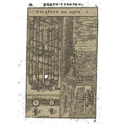 Water-powered silk throwing mill 02 - Novo Teatro di Machine et Edificii - 1607